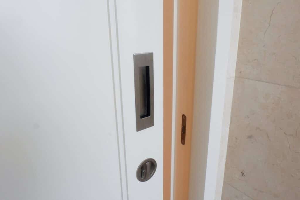 recessed door handle on white wooden sliding door recessed door handle on white wooden sliding door