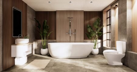 Traditional Bathroom With Freestanding Tub scaled 1