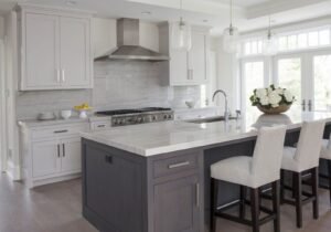 White Painted Kitchen Cabinets 1 300x210 
