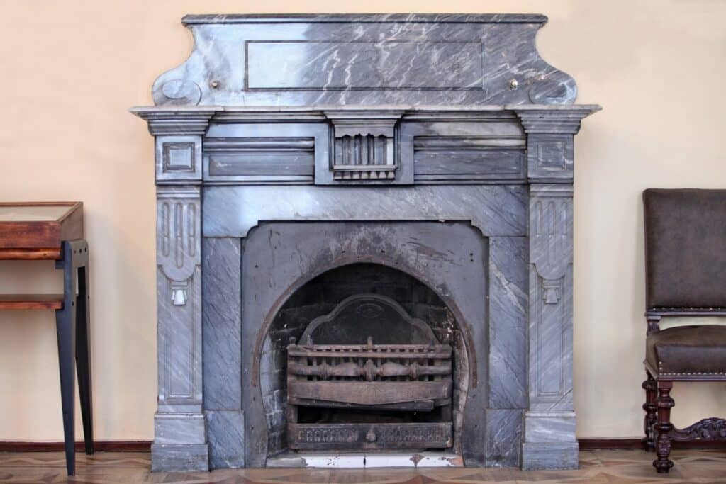 Grey Old Fire Place