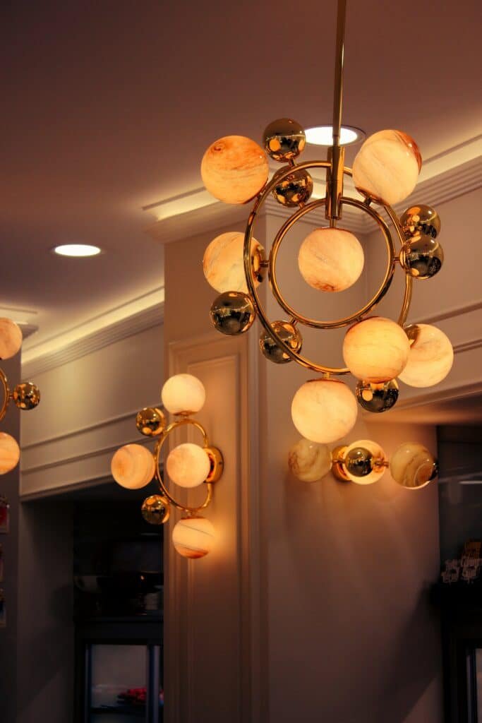 Hallway chandeliers