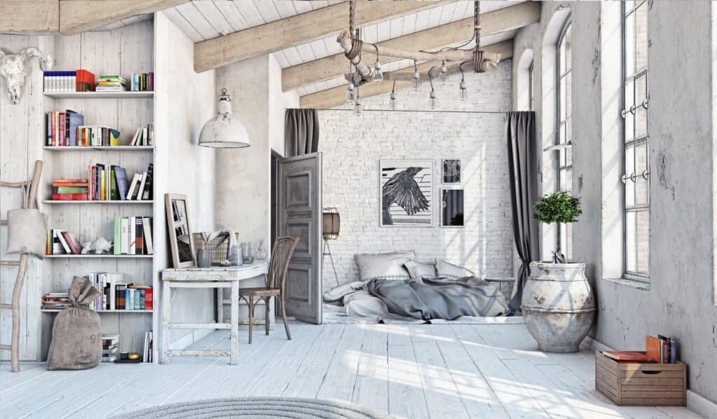 Scandinavian Style Interior Bedroom Attic Scandinavian Style Interior Bedroom Attic