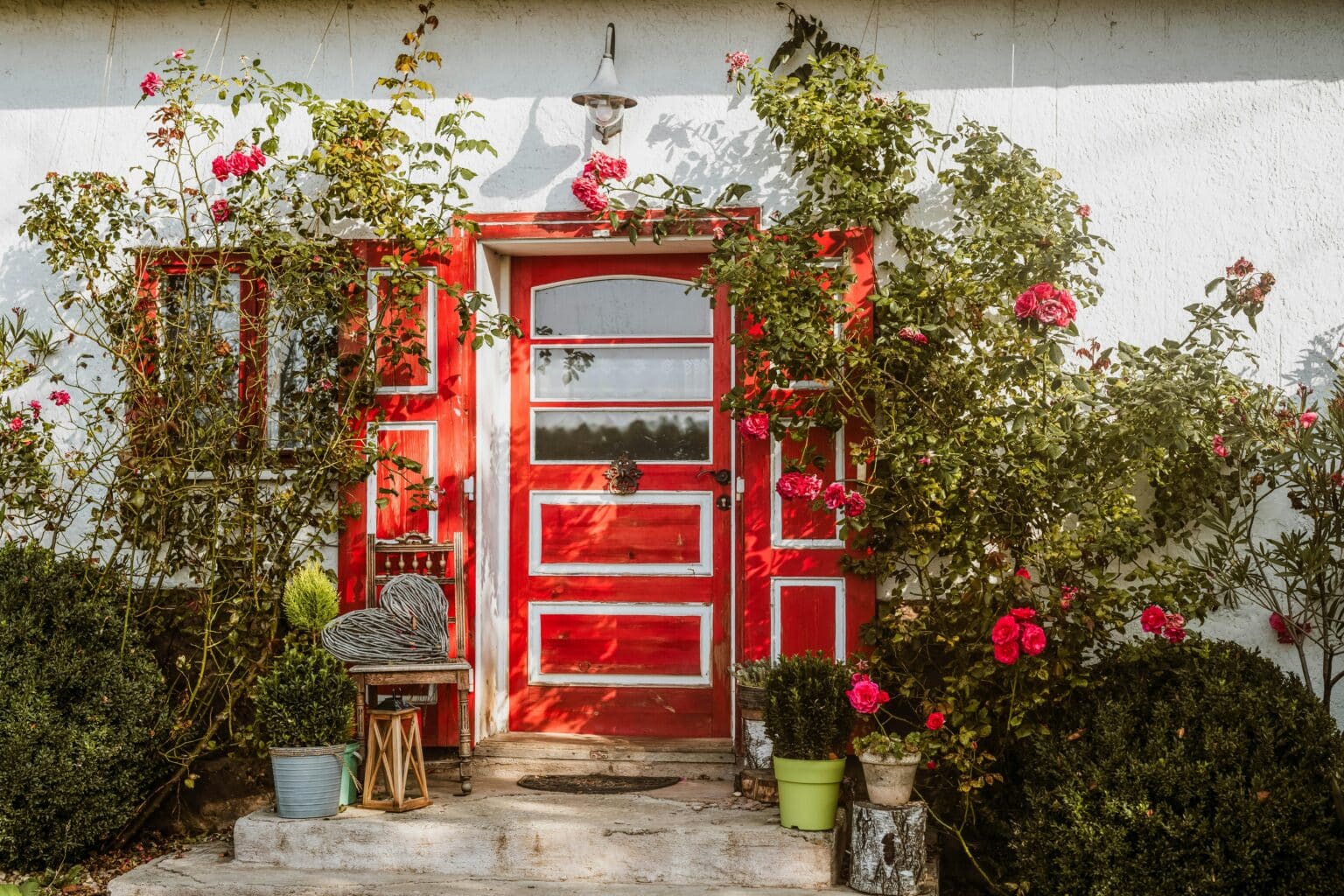 Front House Red Doors