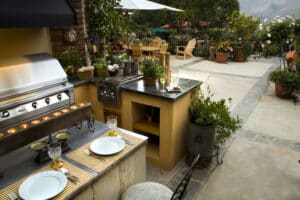 Small Outdoor BBQ Kitchen scaled