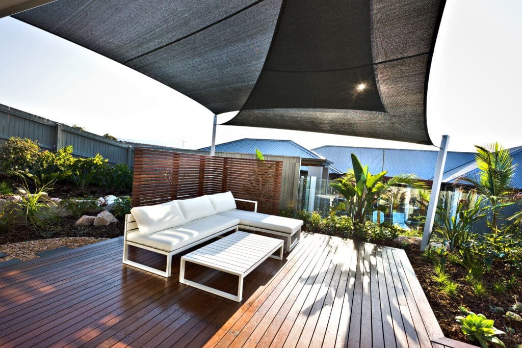 Outdoor patio area roof idea