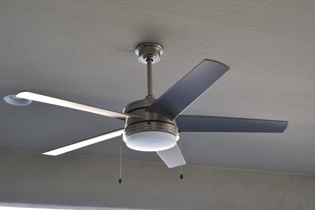 Ceiling fan with LED lighting