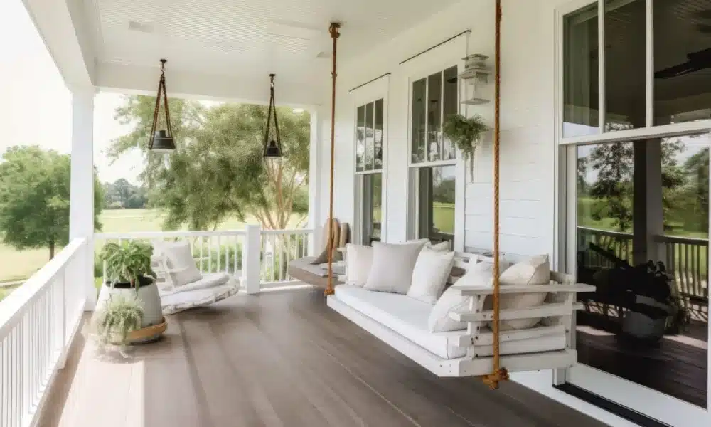 Modern farmhouse with porch and swing 1200x800 1