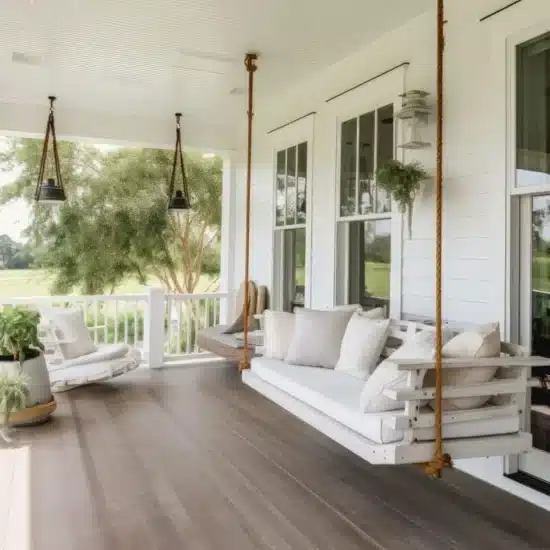 Modern farmhouse with porch and swing 1200x800 1