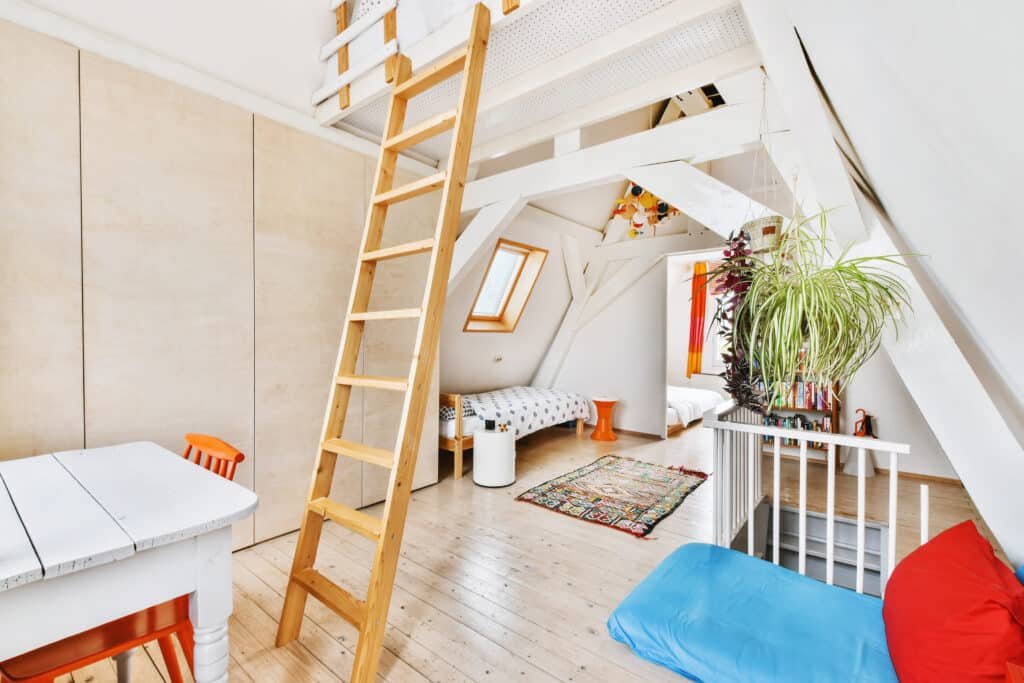 The attic ladder The attic ladder