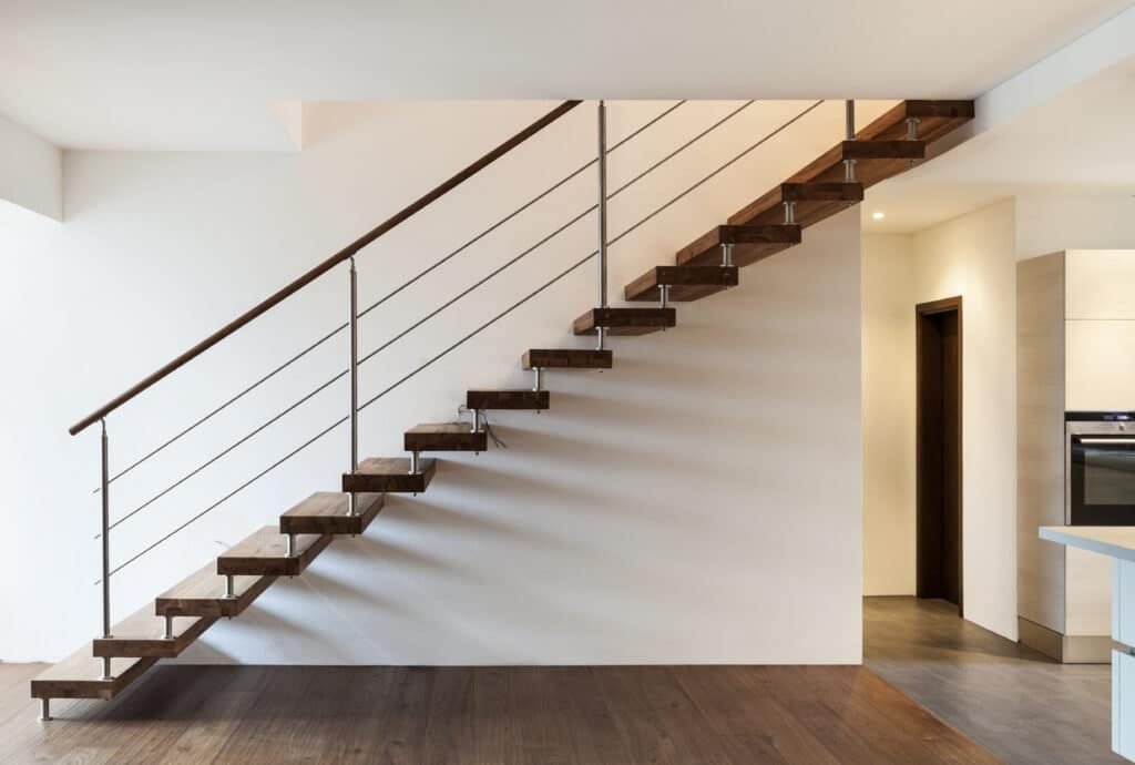 Beautiful modern straight staircase Beautiful modern straight staircase