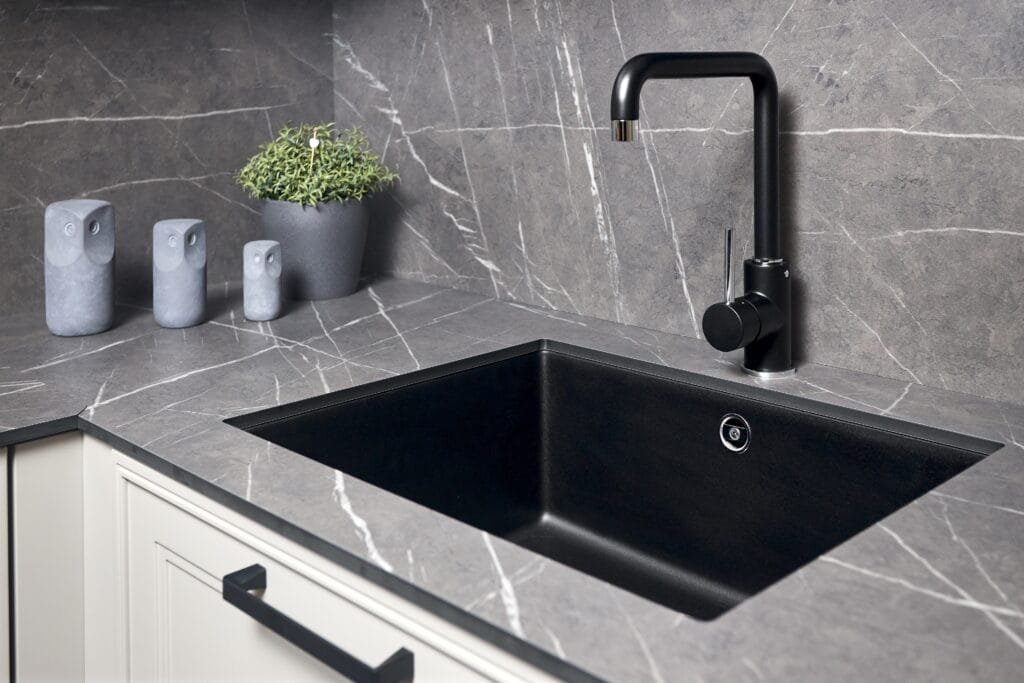 Matte black undermount kitchen sinks