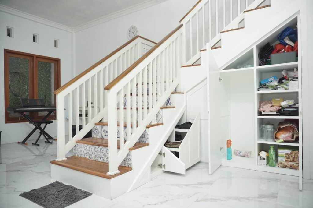 Storage under stairs Storage under stairs