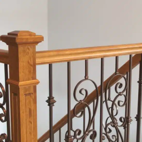 Wood stairs newel handrail staircase home interior 1200x779 1