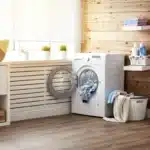 Laundry room with washing machine on the vunyl flooring 1200x800 1