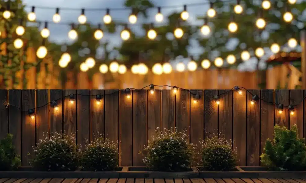 Outdoor Space with Fence Lights 1200x673 1