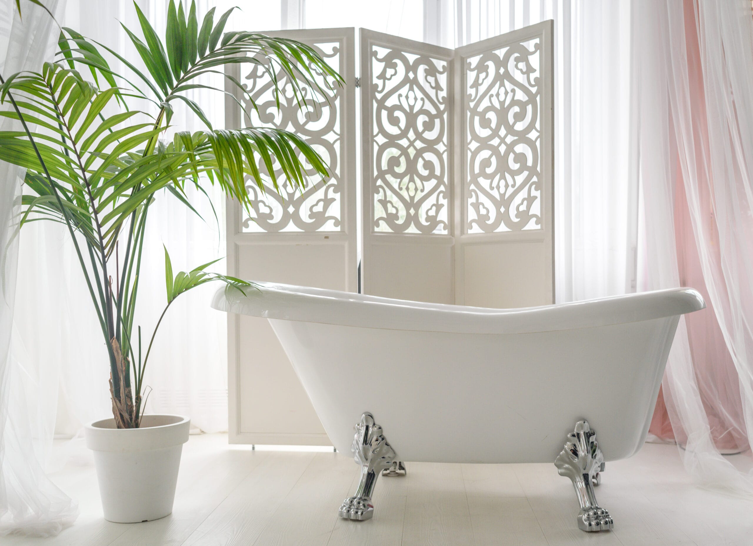 Beautiful luxury vintage soaking tub