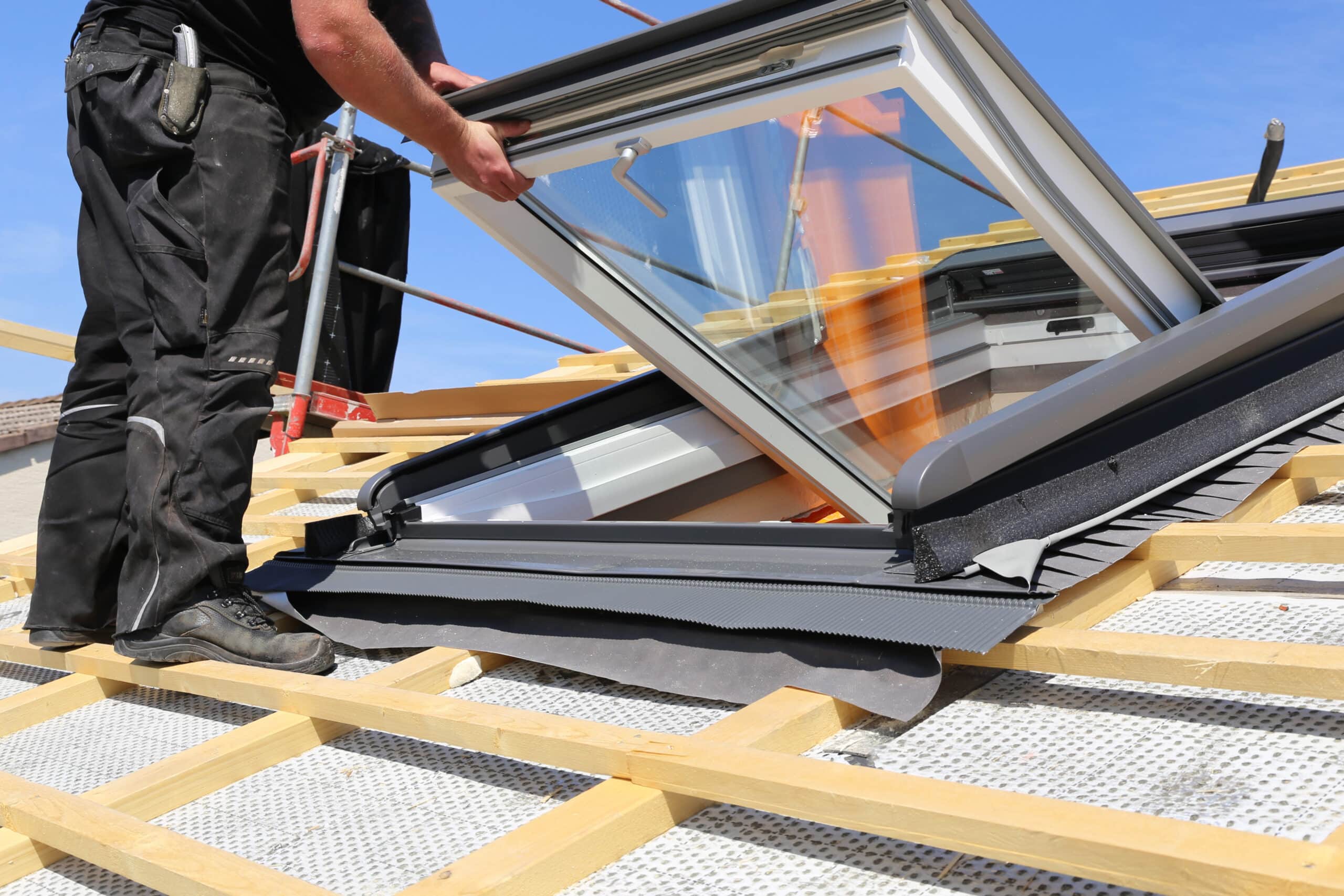 Installation and assembly of new skylight