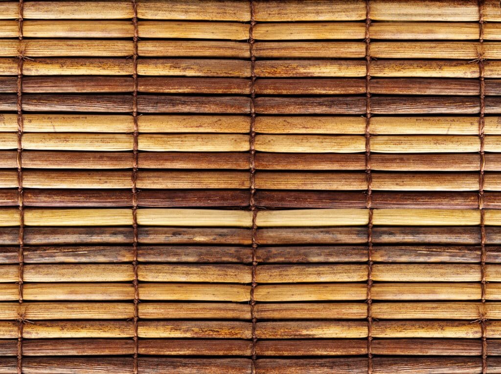Texture of old bamboo-wood blinds