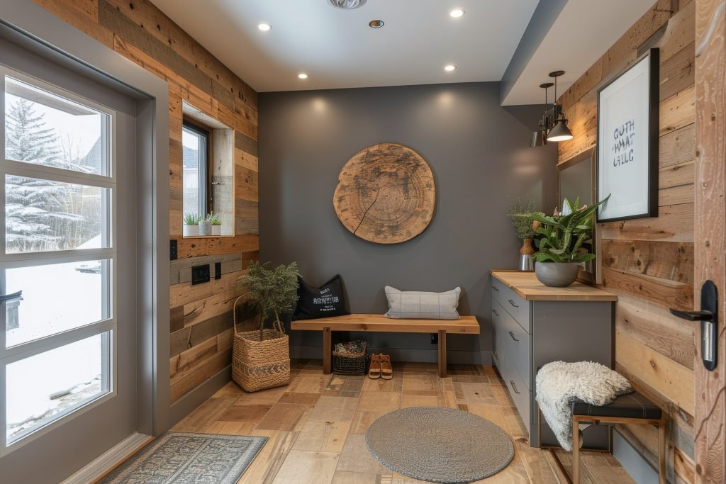 Entryway Pint Ideas With Natural Materials