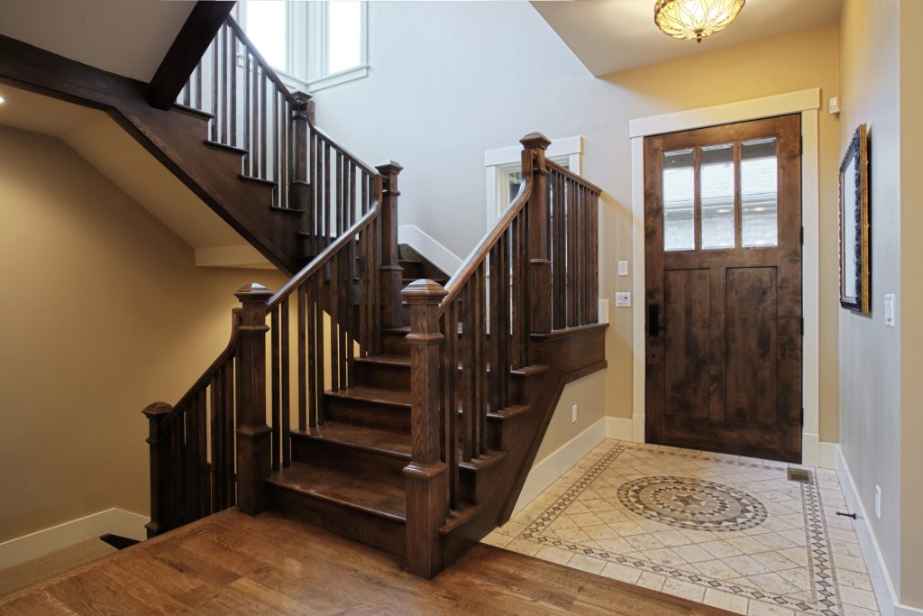 Home with marble flooring