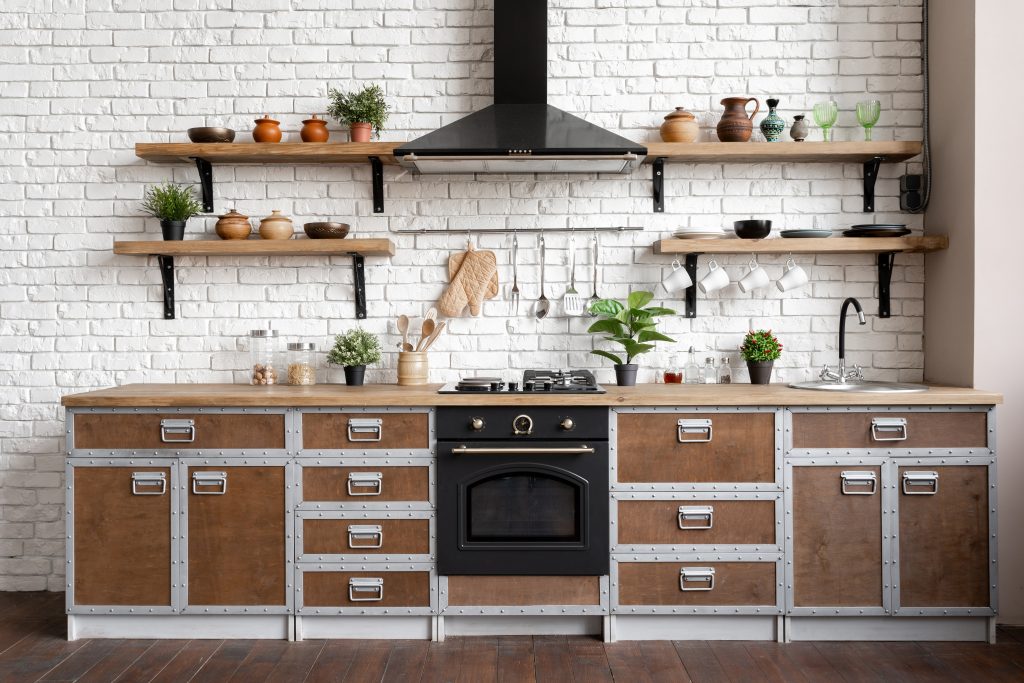 Black finish range hood