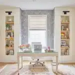 Home office in light color