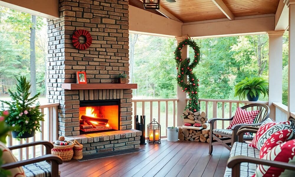 Cozy Wood Burning Fireplace