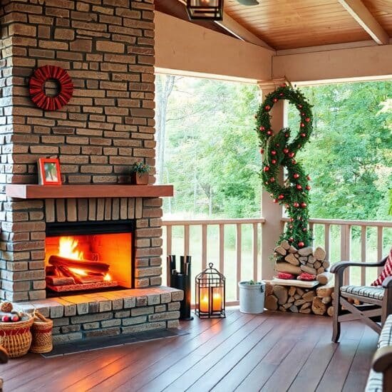 Cozy Wood Burning Fireplace