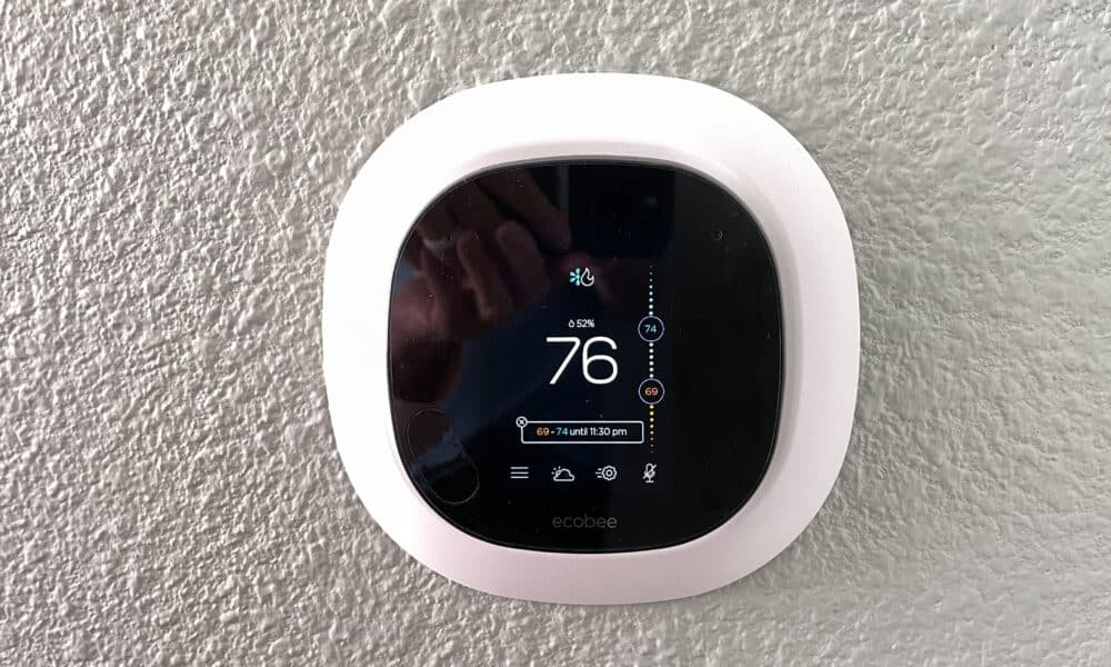 Ecobee smart thermostat in a home