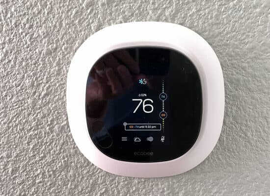 Ecobee smart thermostat in a home