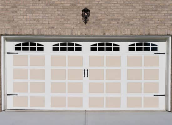 House two car garage door