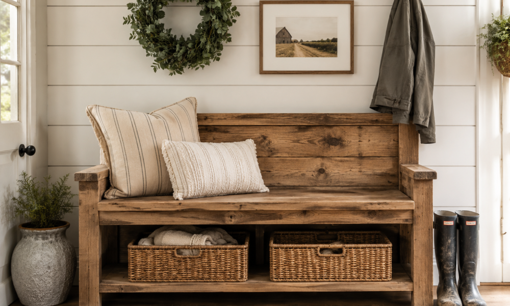Best farmhouse entryway bench