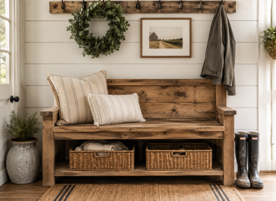 Best farmhouse entryway bench