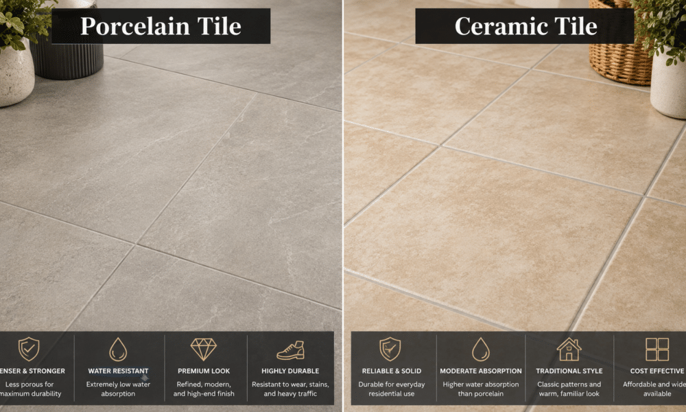 Porcelain vs Ceramic Tile