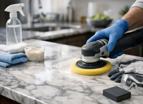 How to Refinish Marble Countertops Safely