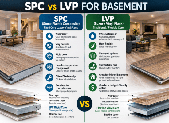 Spc vs lvp for basement