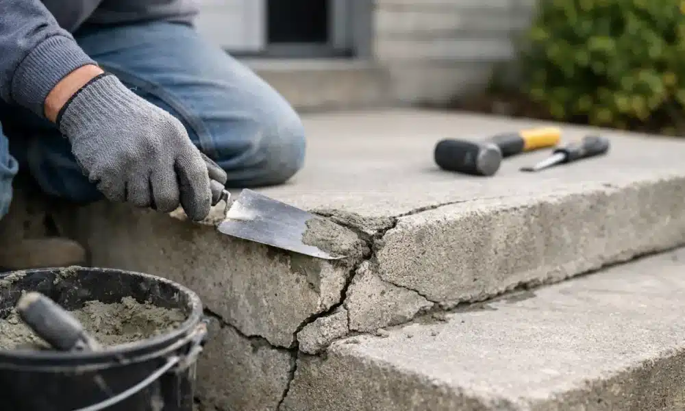 How to Repair Cracked Concrete Steps Safely